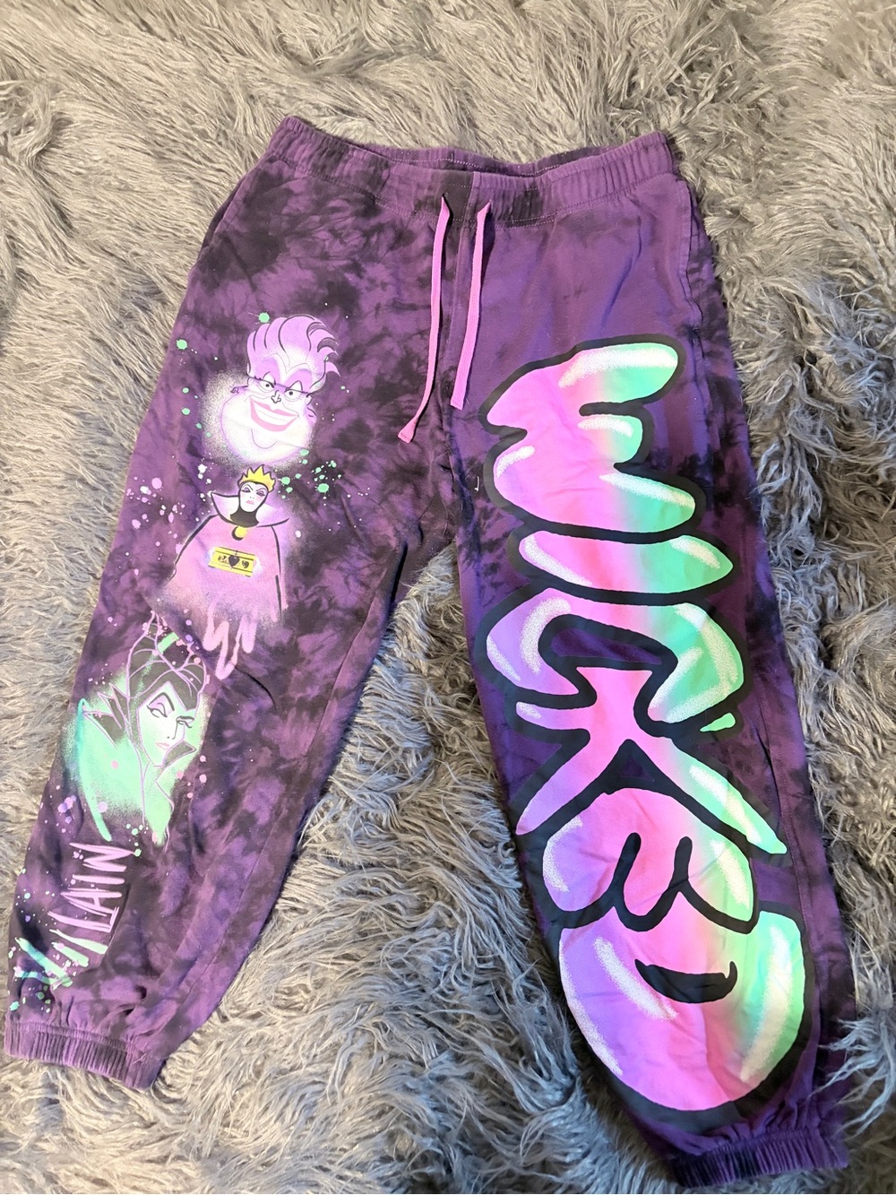 Disney Purple Tie-Dye 'Wicked' Graphic Joggers
